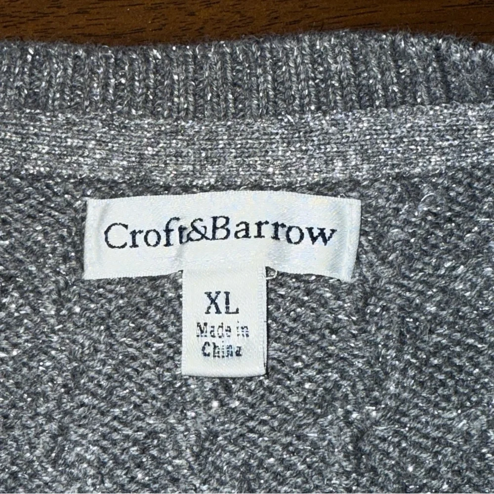 Croft & Barrow Gray Cable Knit Sweater XL Cozy Classic Fall Winter - Picture 5 of 8